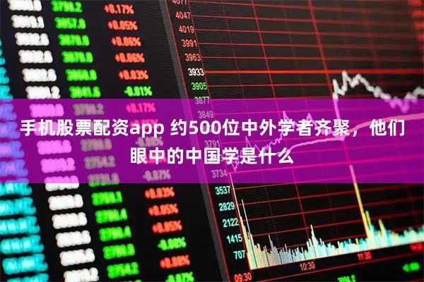 手机股票配资app 约500位中外学者齐聚，他们眼中的中国学是什么